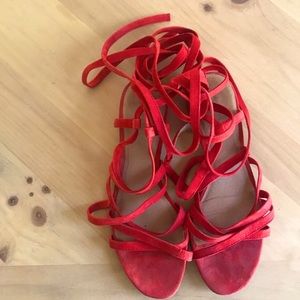 Madewell Holly Strappy Suede Sandals 7.5
